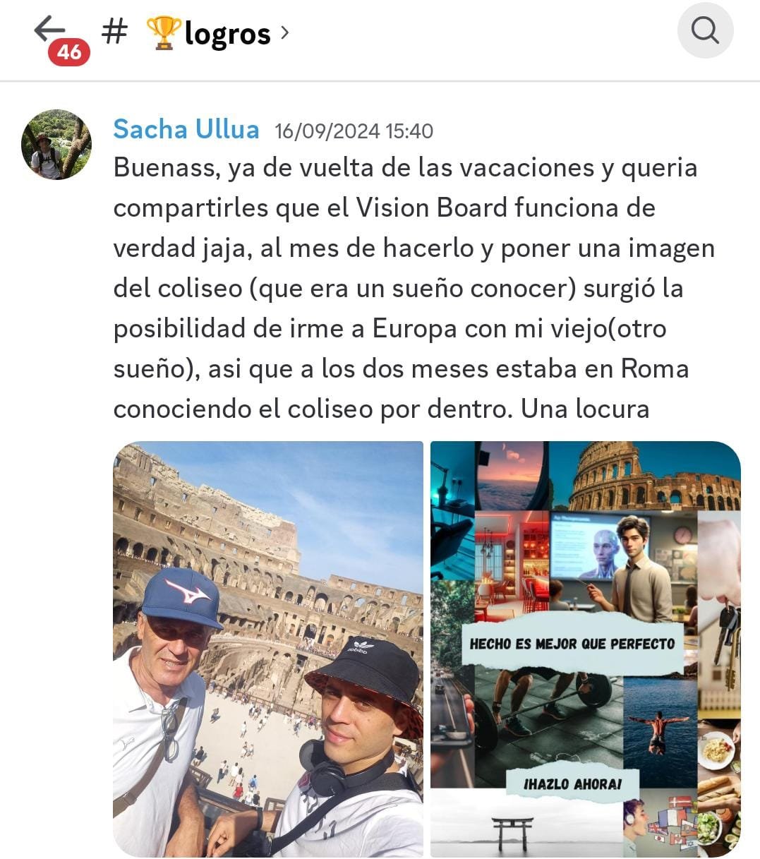 Sacha- sueños cumplidos, vision board